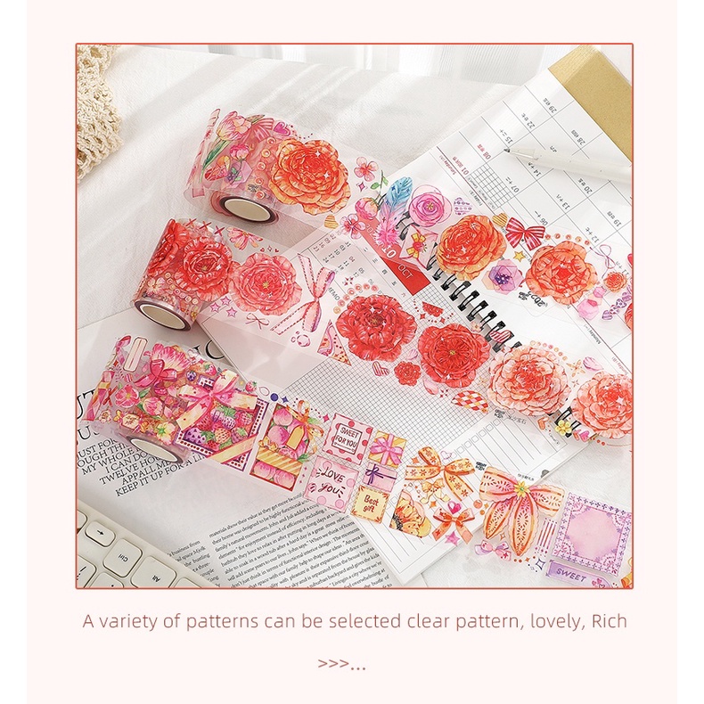 Multi Quality JIANWU 300cm Cute flowers PET tape Creative styling scrapbook DIY sticker kawaii journal material - Image 3