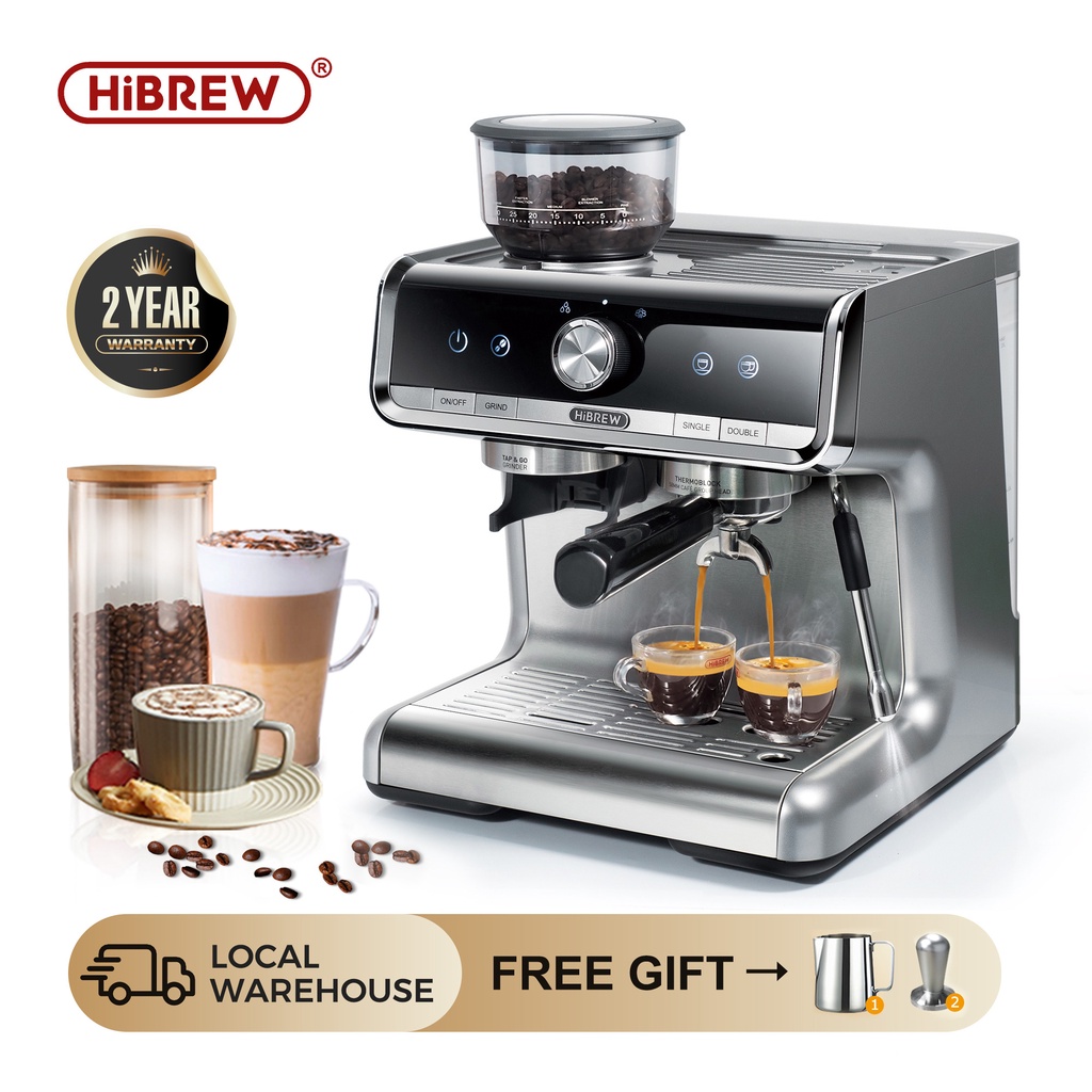 HiBREW Express Espresso Machine 19Bar Barista Coffee Machine Commercial