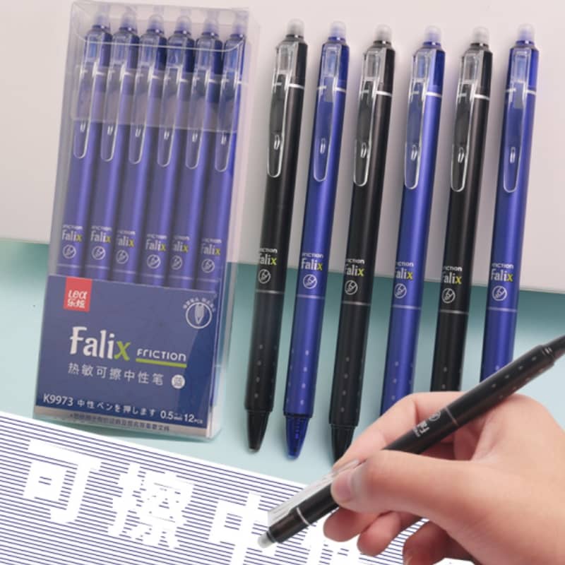 ( 12pcs ) Falix Friction Pilot Ball Pen Erasable Pen 0.5mm Student