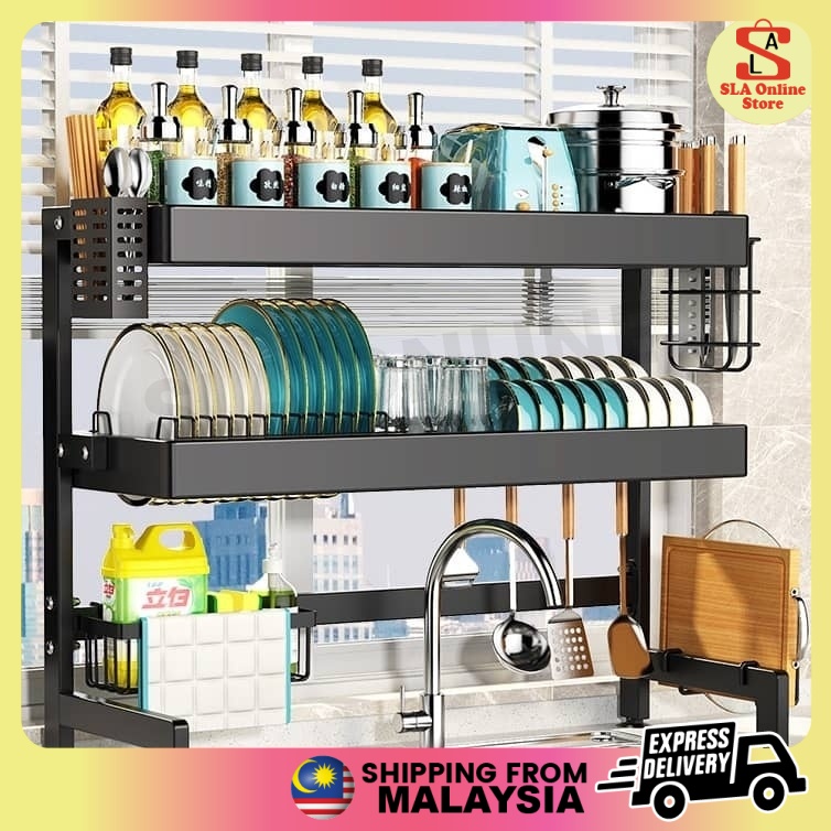 Stainless Steel Rak Pinggan Rak Sinki Dish Rack Rak Dapur Rak Sinki Dapur Sink Dish Drainer 5006