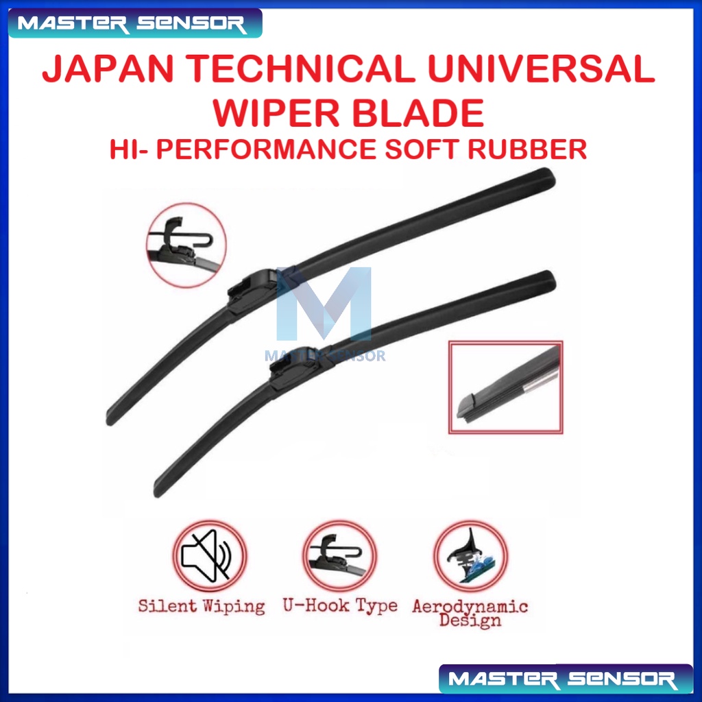 Japan Soft Rubber Wipers Boneless Car Wiper Blade (Nissan/Perodua ...