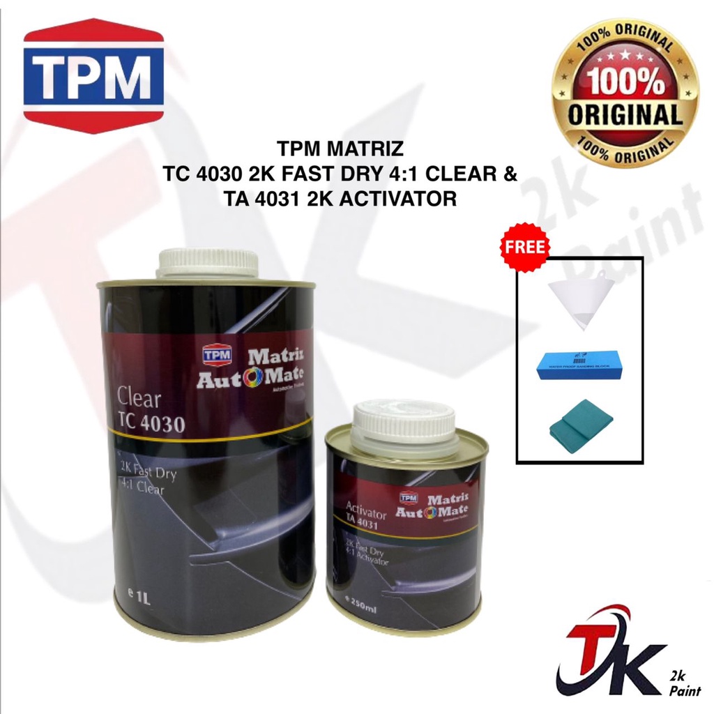 TOA MATRIZ TC 4030 2K FAST DRY 41 CLEAR & TA 4031 2K ACTIVATOR **READY