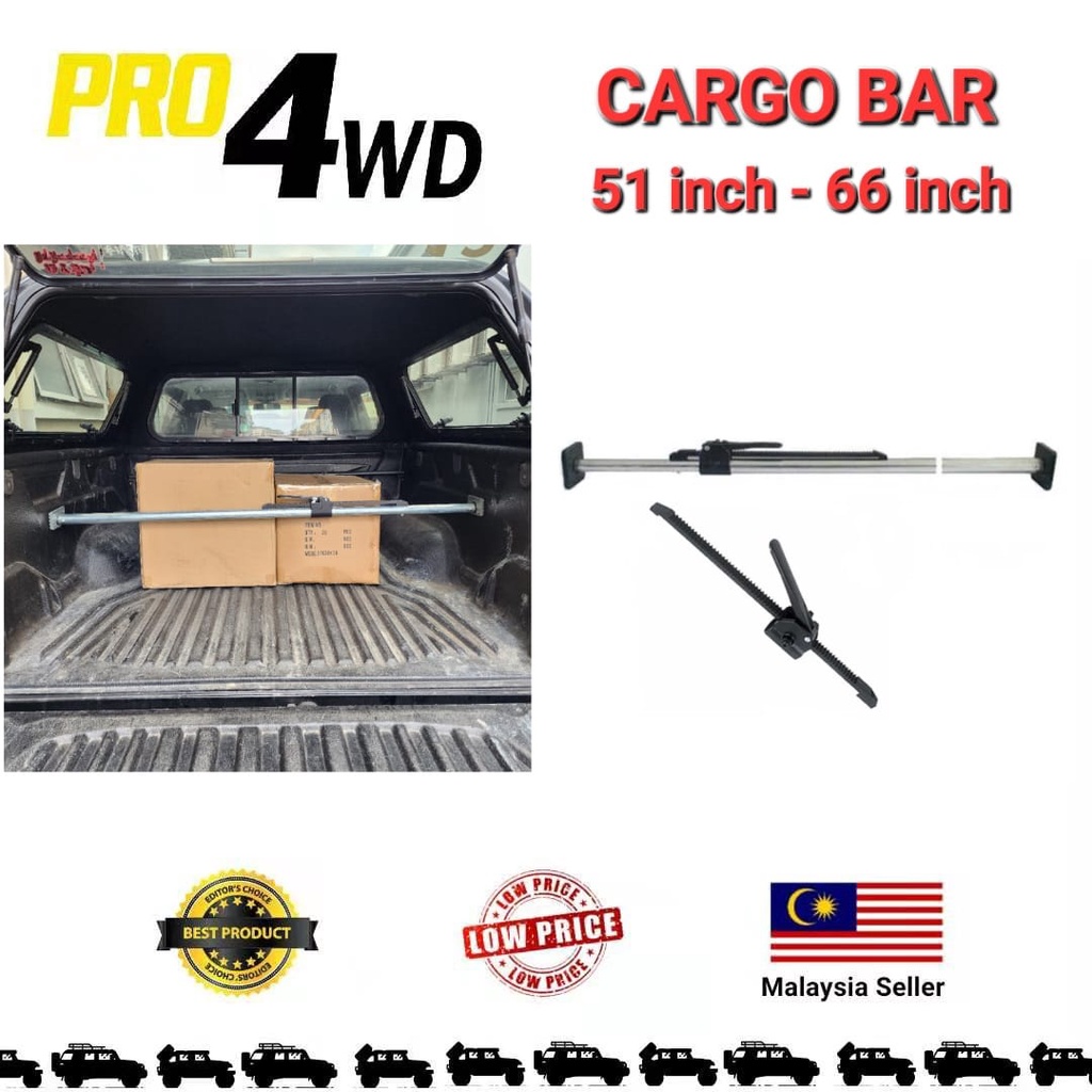 ADJUSTABLE RATCHETING CARGO BAR 1300mm1680mm 51" 66" 4X4 PICKUP 4WD