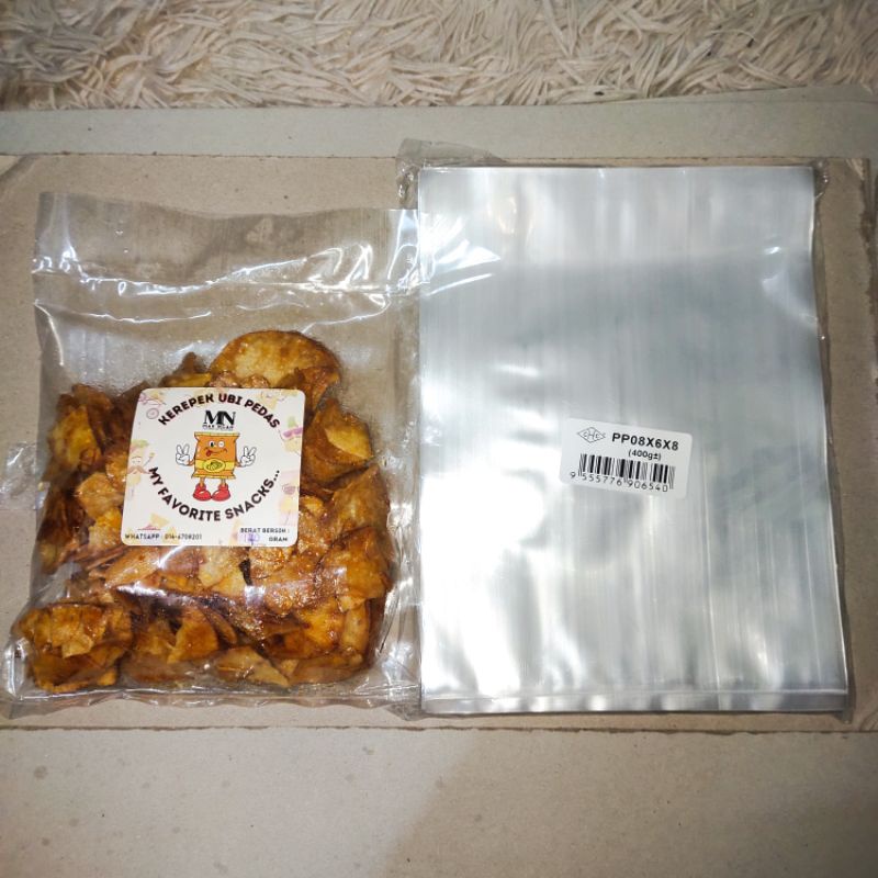 Plastic Packaging PP08 (+-385g-400g) | PALING TEBAL Untuk Kerepek dan lain-lain