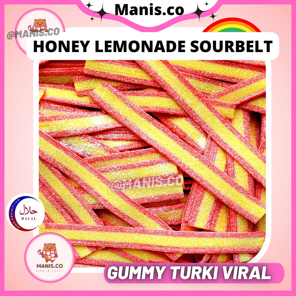 [Honey Lemonade Sour Belt] Sour Candy Halal Gummy Bebeto Snack Gummi