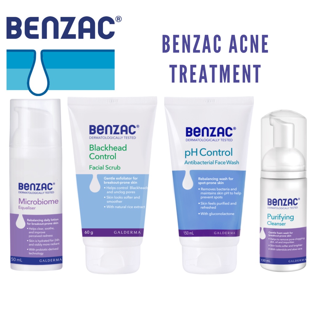 BENZAC Range (Purifying Cleanser/Face Wash/Facial Scrub/Microbiome