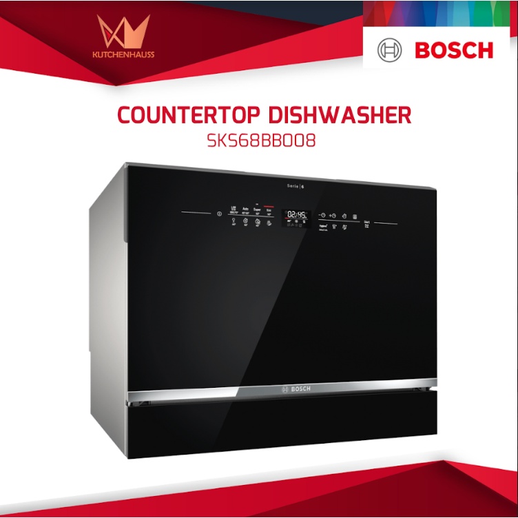 BOSCH Serie 6 Freestanding Compact Dishwasher 55 cm Black SKS68BB008 / KUTCHENHAUSS