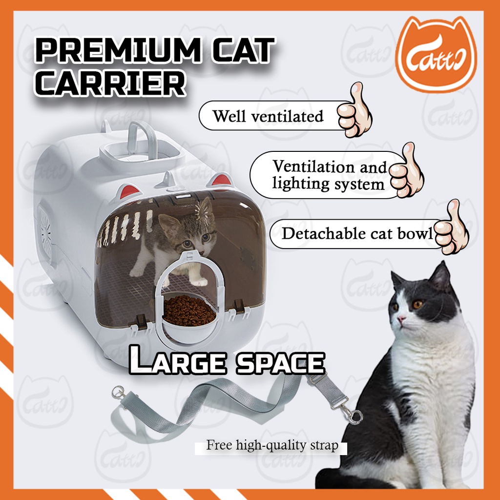 Catto Premium Multi-function Portable Pet Cat Carrier Dog Big Cage 