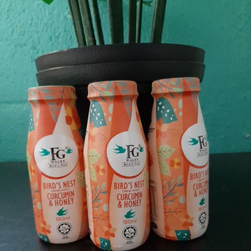 fg walet curcumin bird nest drink 180ml x 1 original supplement for