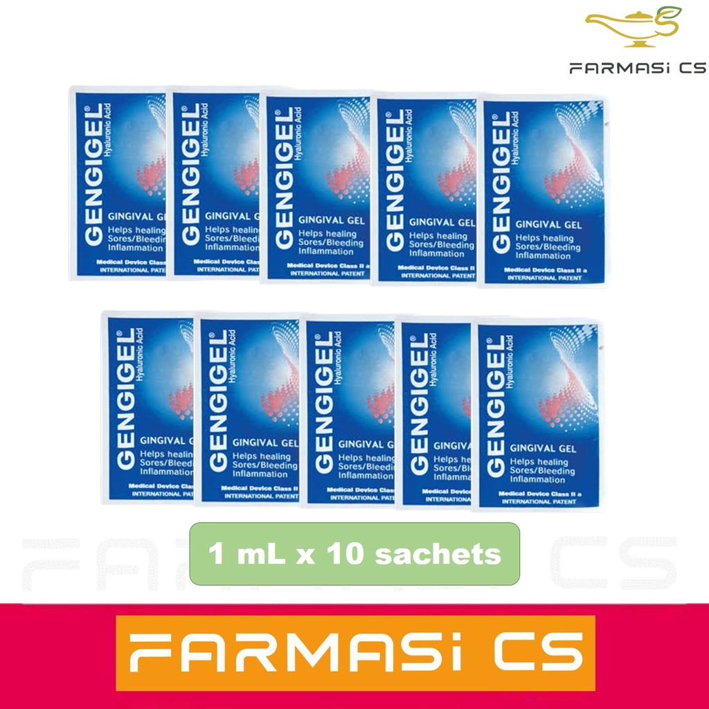 Gengigel Hyaluronic Acid Gingival Gel 1mL x 10 sachets EXP06/2024