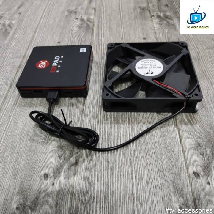 mini fan usb for cooling tv box / tv decorder usb port exhaust fan 120mm x 120mm x 25mm 5v kipas kecil sejuk kotak tv