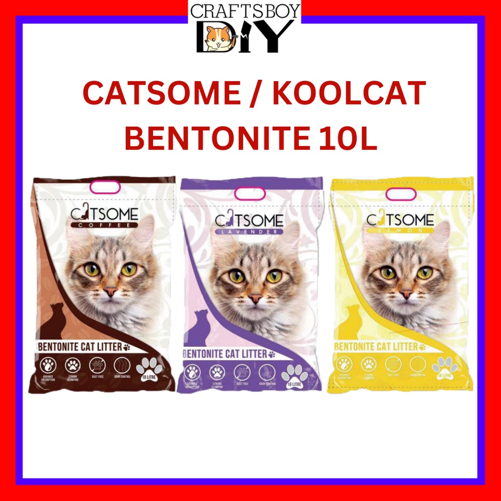 Catsome Bentonite Cat Litter Sand 10L Bentonite Clay Super Clumping Cat Litter Coffee Lavendar