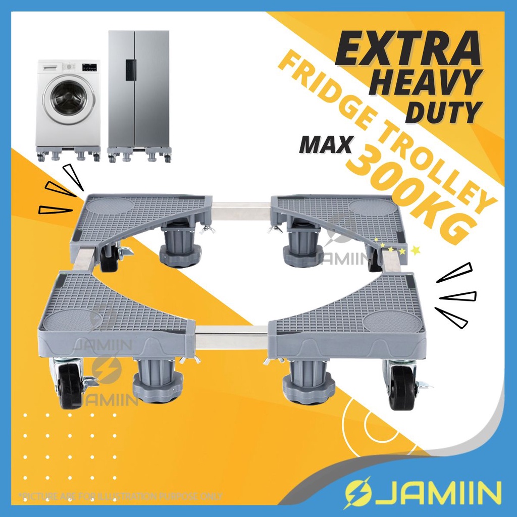 EXTRA HEAVY DUTY Fridge Stand Washing Machine Stand Adjustable Trolley