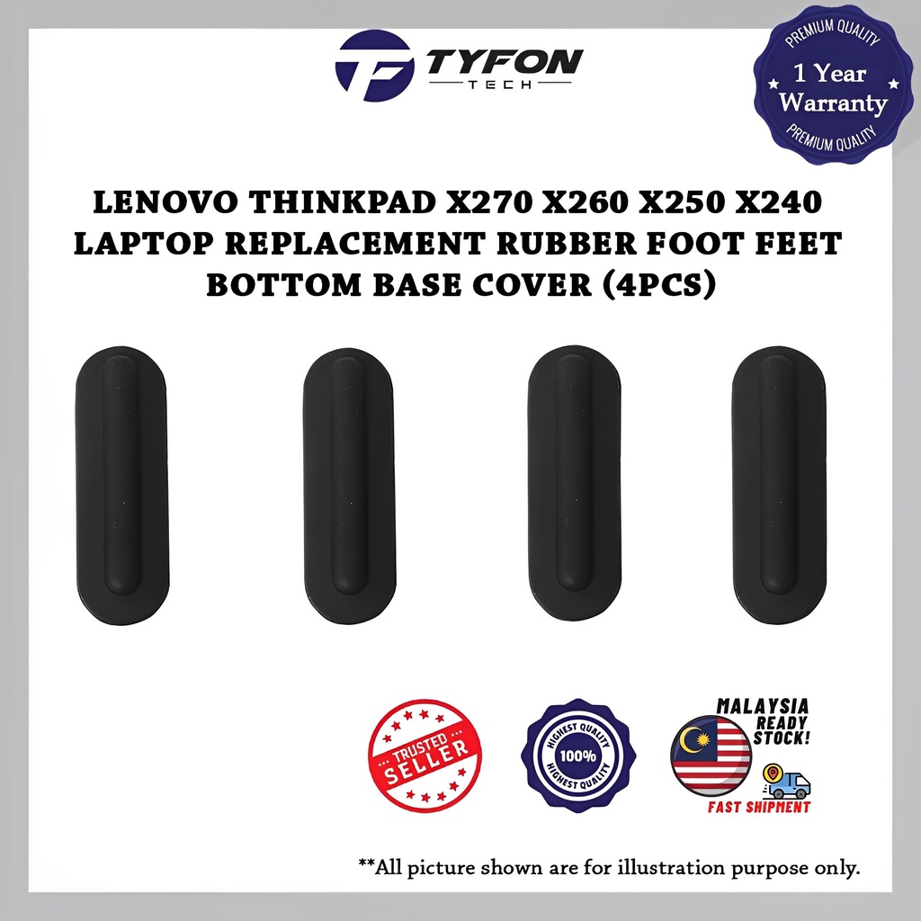 Lenovo Thinkpad X270 X260 X250 X240 Laptop Replacement Rubber Foot Feet ...