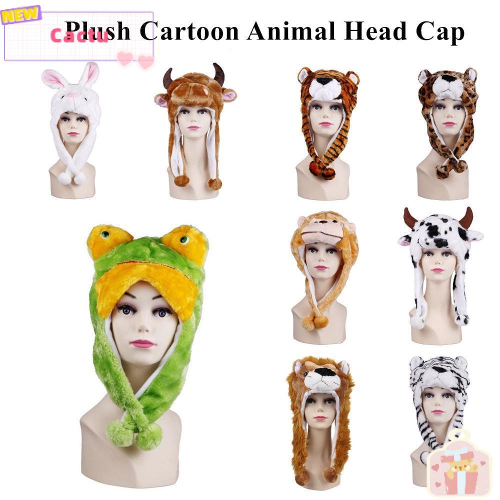CACTU Hedging Cap Plush Hat Hat With Pom Plush Animal Hats Hat Cartoon Hat  Children Hats Earflap Cap Parent-child Props Hat Plush Animal Winter Hat |  Shopee Malaysia