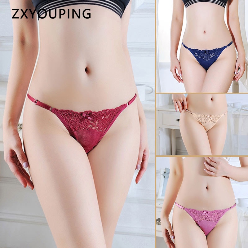 Zxyouping Lace Panty For Women T Back Panty Lingerie Set Thongs For Women Seamless Panty Set 1966