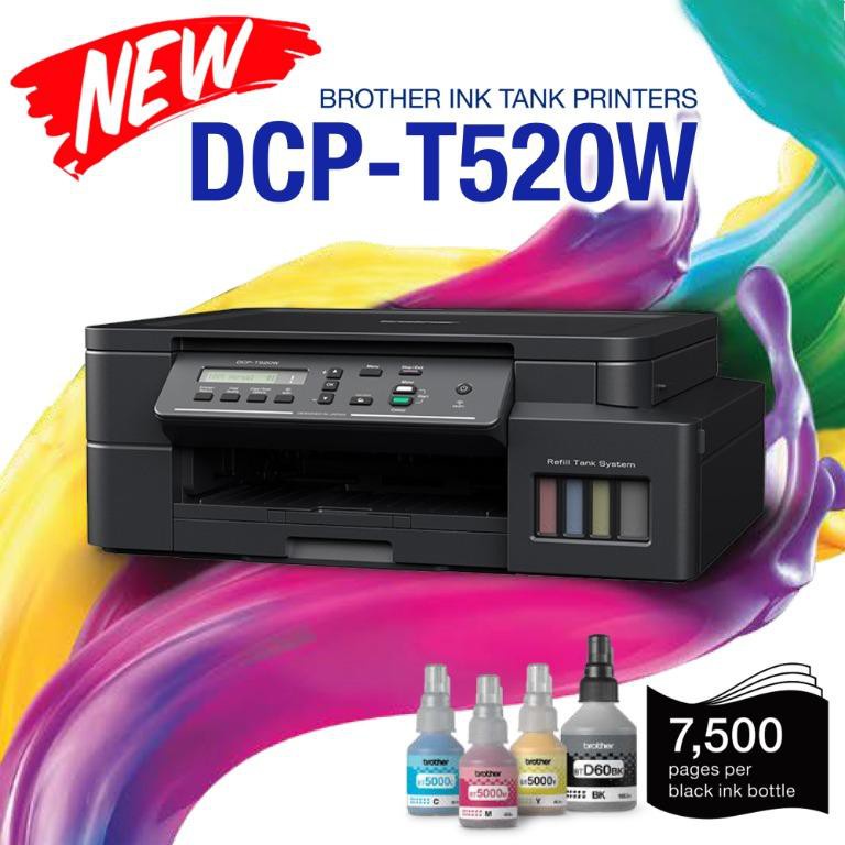 Brother DCPT520w DCP T520w Wireless 3In1 Ink Tank Printer [ PRINT SCAN COPY WIFI