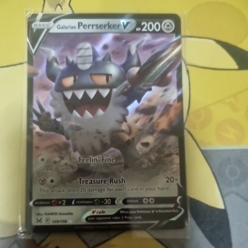 Galarian Perrserker V - 129/196 - Ultra Rare