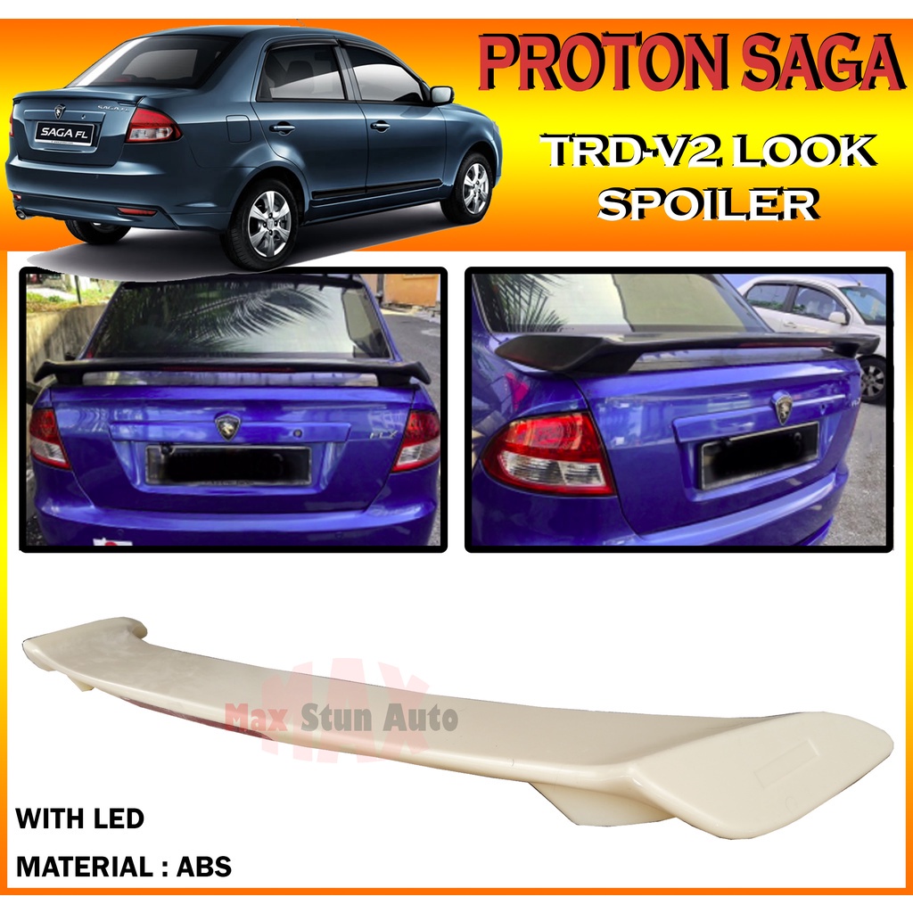 Proton Saga Blm Saga Flx Fl Trd V Style Spoiler With Led Trd V Abs