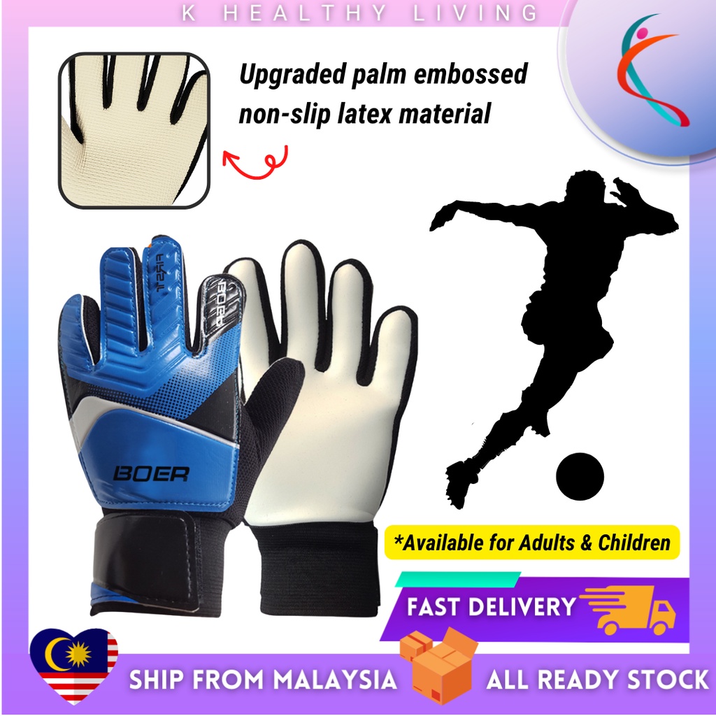 【READY STOCK】Children/Adult Full Finger Goalkeeper Gloves/ Non-slip Football Keeper Glove/Soccer Glove/ K-Healthy Living