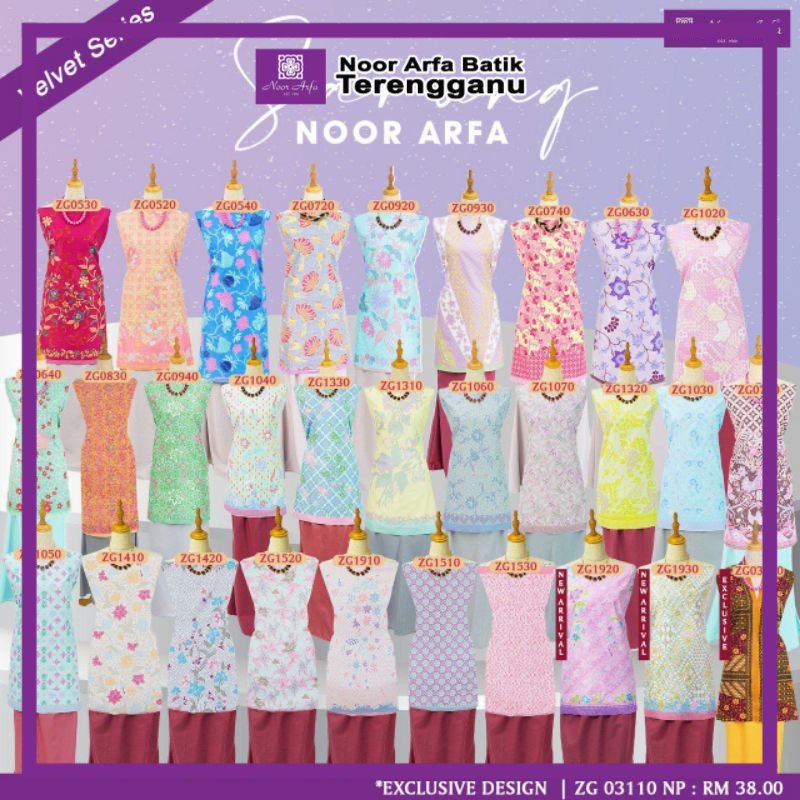 Noor Arfa Batik Sarung Velvet ORIGINAL | Shopee Malaysia