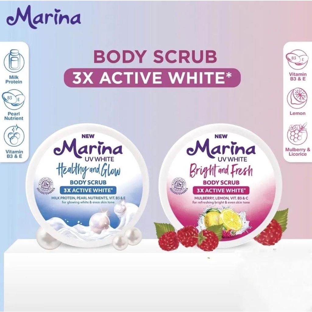 Marina UV White Healthy & Glow Body Scrub Marina UV White Bright & Fresh Body Scrub 200ml