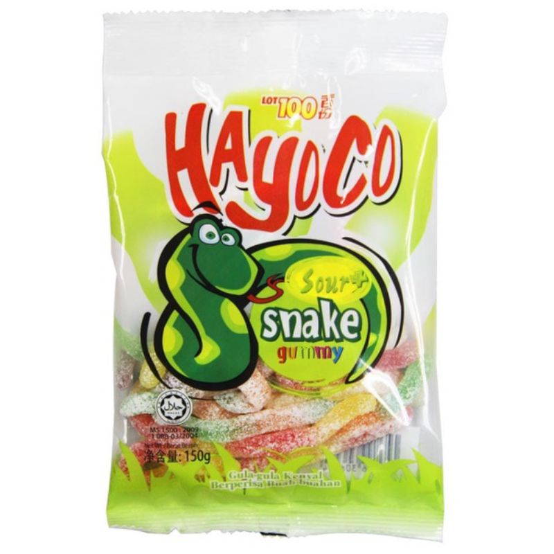 MALAYSIA Childhood Memory LOT 100 Hayoco Sour+ Gummy Candy 150g