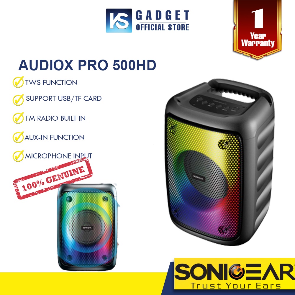 SonicGear Audiox Pro 500HD Bluetooth FM Radio Portable Speaker with