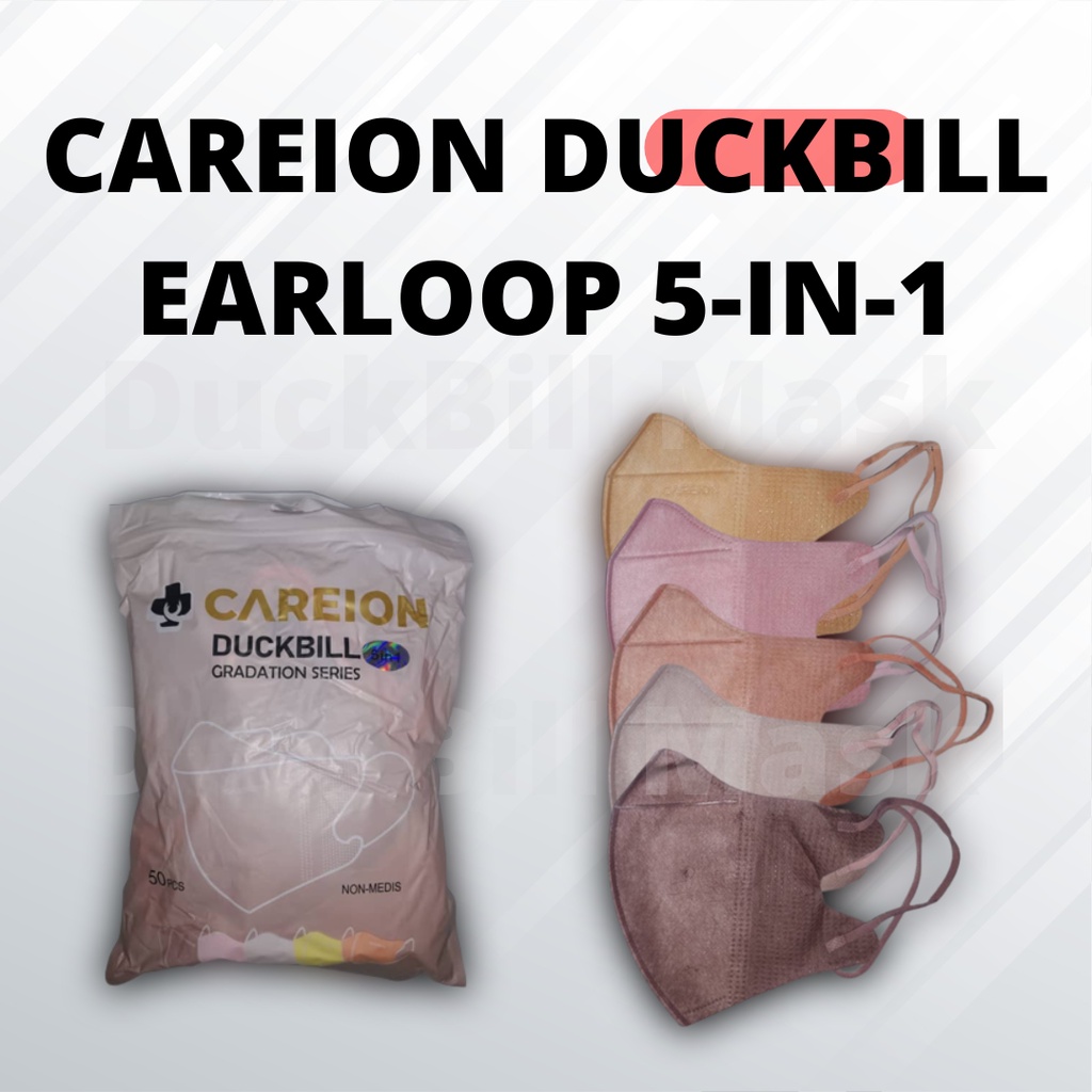 Careion Duckbill Mask 5in1 Earloop Mask 5 colours 50pcs Shopee Malaysia
