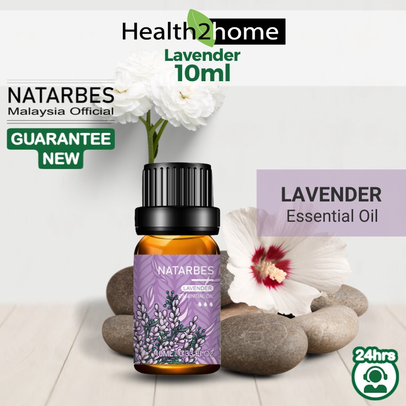 NATARBES 10ml Lavender Pure Essential Oil 100% Therapeutic Grade Plant Extract for Soap Candle Aromatherapy Air Diffuser