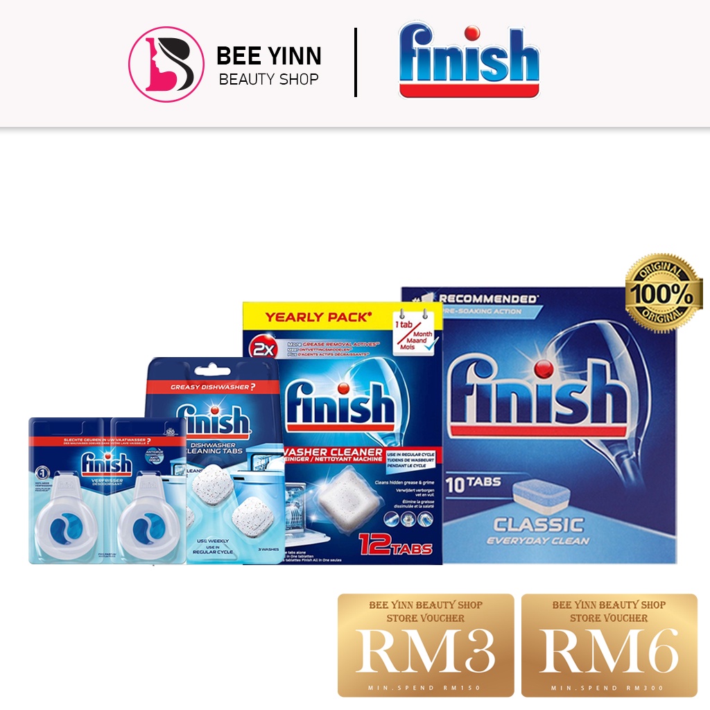 Finish Machine InWash Dishwasher Cleaner (3 tabs / 12 tabs