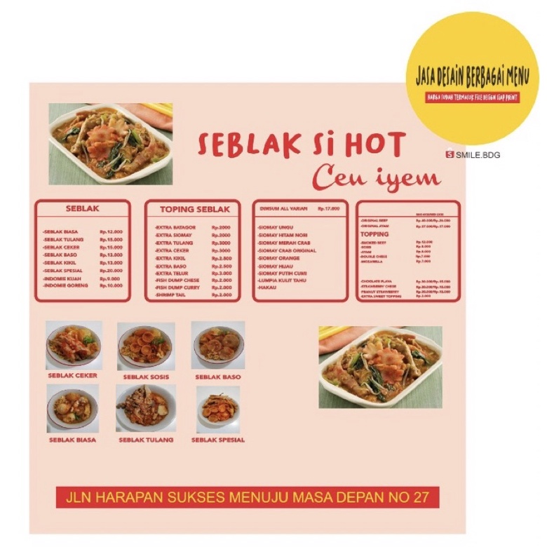 Various Design Of MENU | Shopee Malaysia