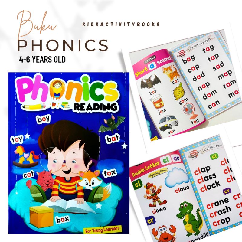 Phonics books for preschoolers - Activity books | Shopee Malaysia