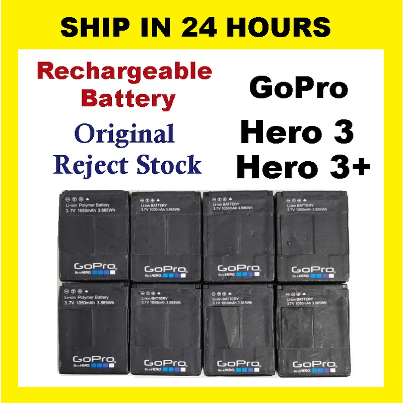 [Ready Stock] Original GoPro Hero 3 / Hero 3+ Plus Rechargeable Battery ...