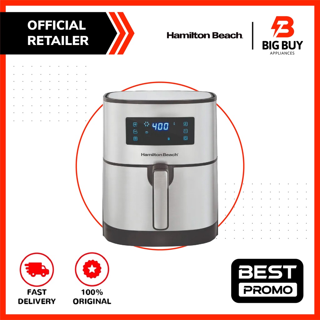 Hamilton Beach 35075 6L Digital Air Fryer with NonStick Basket