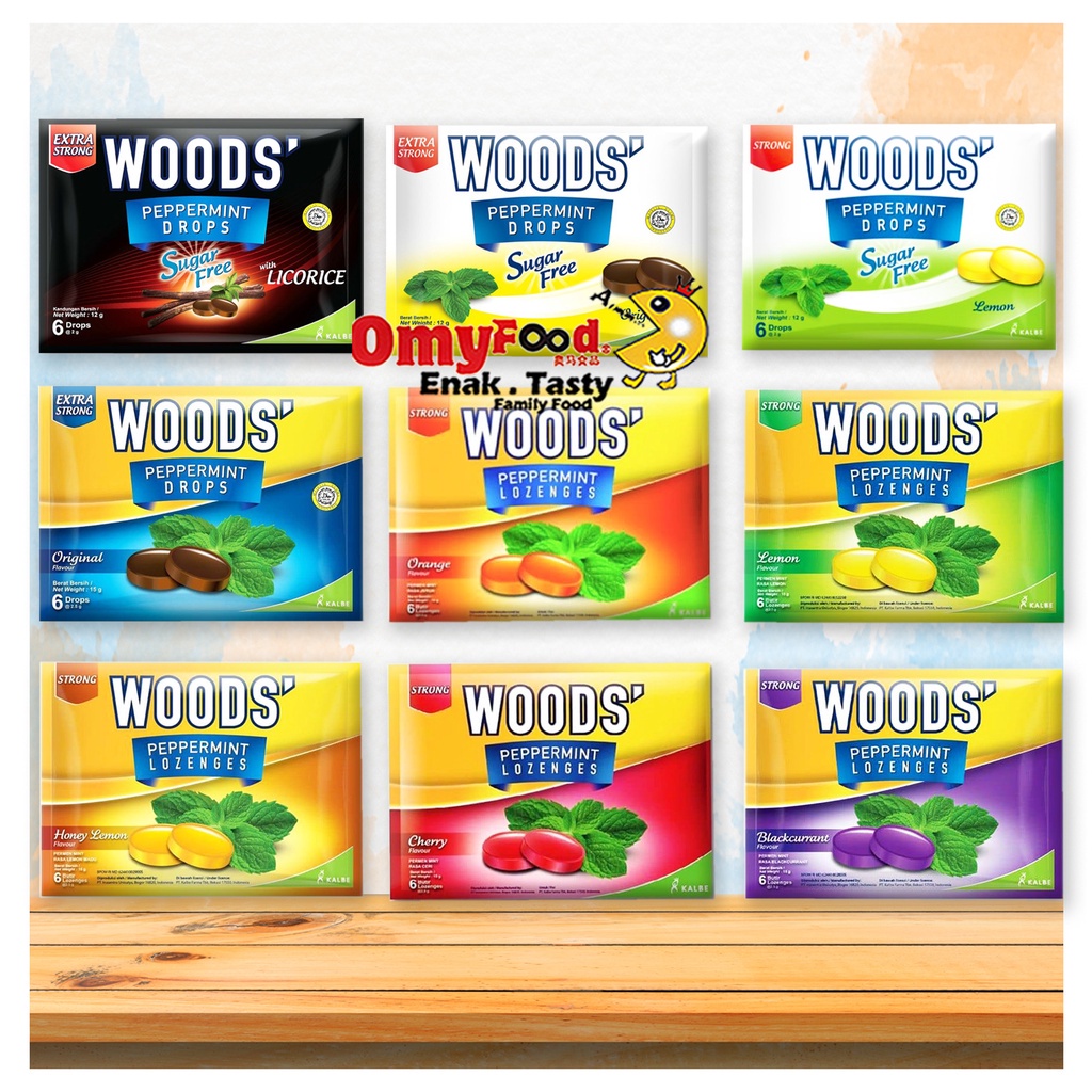 12g /15g (1 Sachets) Woods Peppermint Drops [Original/Licorice/Lemon