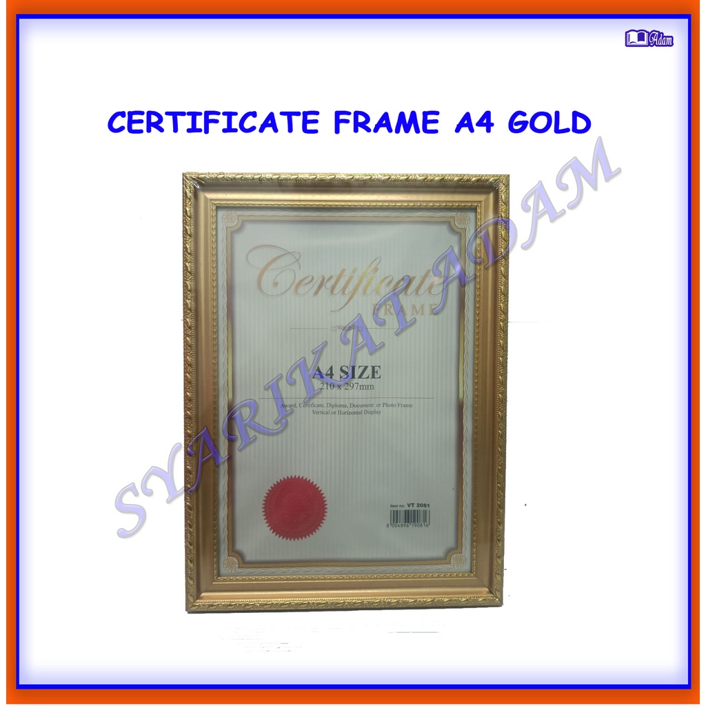 [ADM] CERTIFICATE FRAME A4 FRAME GOLD Shopee Malaysia