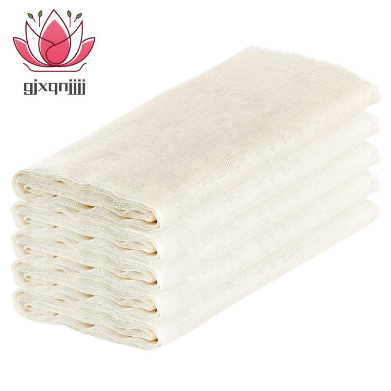Muslin Cloths for Cooking, Pack of 5 (50X50CM), Unbleached, Cotton
