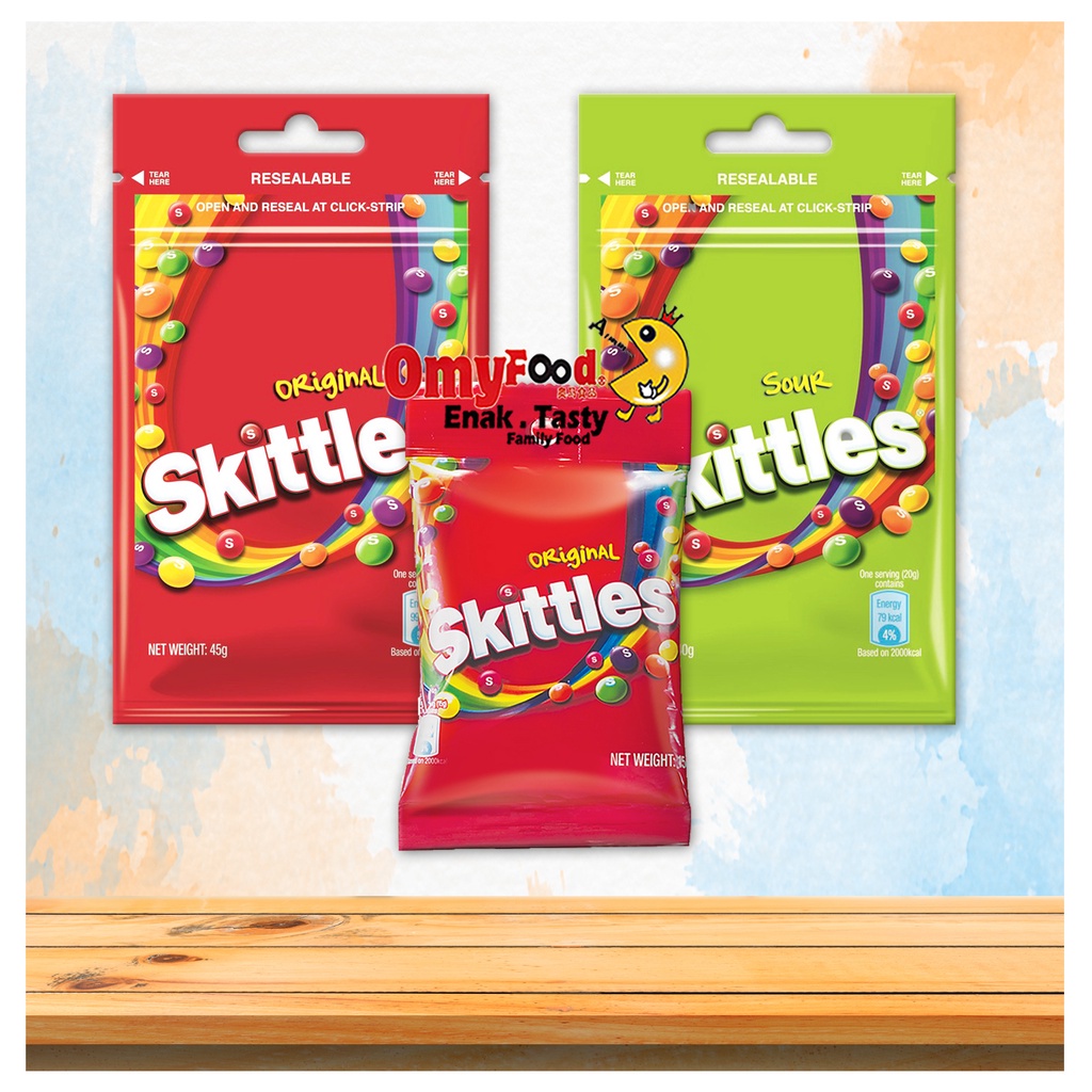 15g / 40g / 45g X 1pkt Skittles Fruit Flavour Candies [ Original / Sour ...