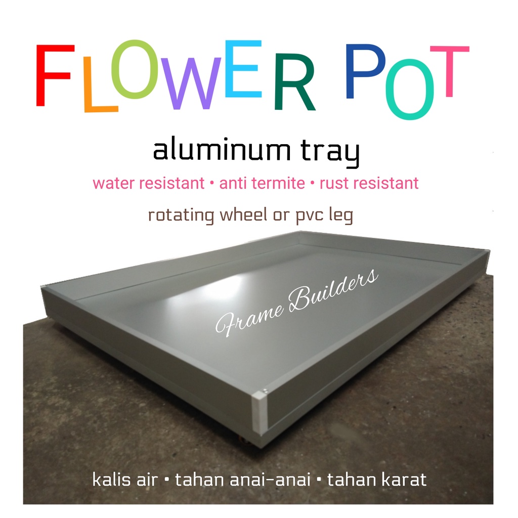 Flowerpot Tray/ Aluminium Pot Tray/Flower Pot Tray with Rotating Roller