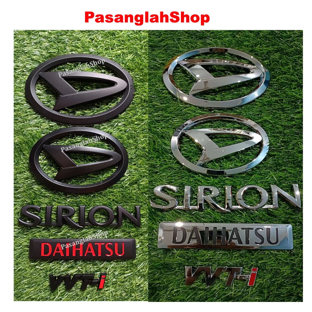 Myvi Daihatsu Sirion Logo Matte Black Chrome For Perodua Myvi Lagi Best