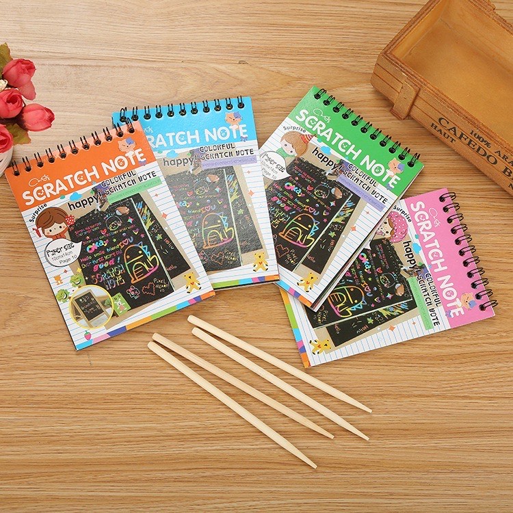 Magic Colourful Scratchpad Notepad for Student Office Use Korean Mini ...