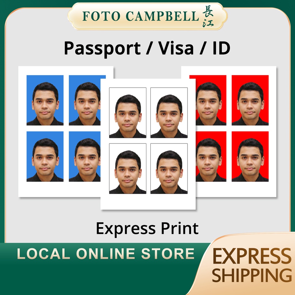 Gambar Passport/Passport Photo/ ID Photo/Visa Photo Print,waterproof,express(Fujifilm Photo Paper)cuci gambar