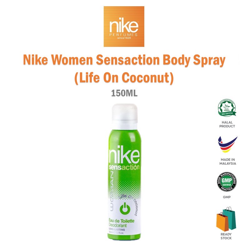 Nike Women Sensaction Body Spray 150ml (Life On Coconut) Shopee Malaysia