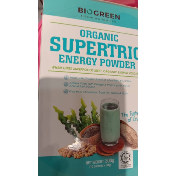 BIOGREEN SUPERTRIO ENERGY POWDER HALAL EXP 2024 Shopee Malaysia