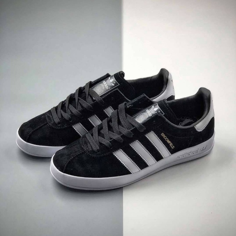 Adidas BROOMFIELD Shoes BLACK WHITE ORIGINAL FULL TAG BARCODE | Shopee ...