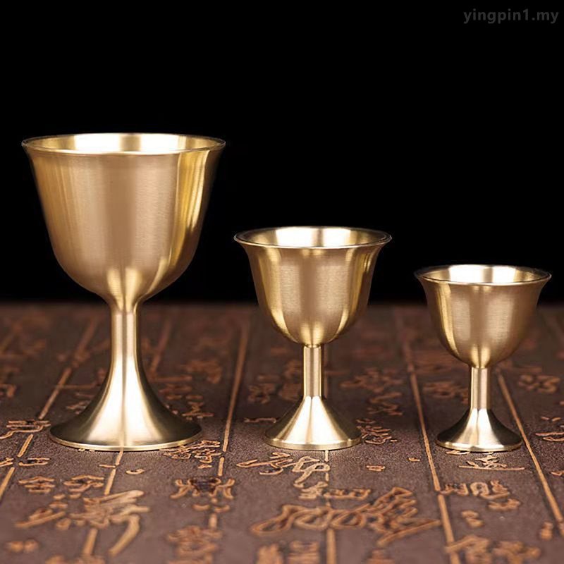 Brass Chalice Cup Wine Goblet Brass Drinking Glasses Beverage Tumbler Cups Lamp Holder