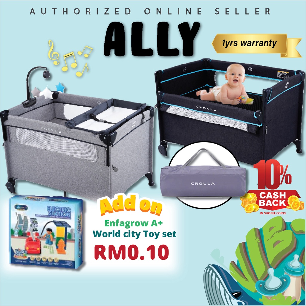 Crolla Ally Baby Playpen Shopee Malaysia