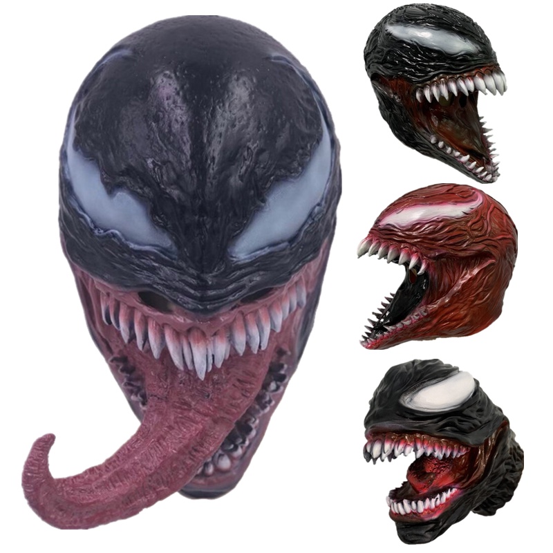 Movie Venom 2 Carnage Mask Cosplay Superhero Latex Horror Unisex Masks 