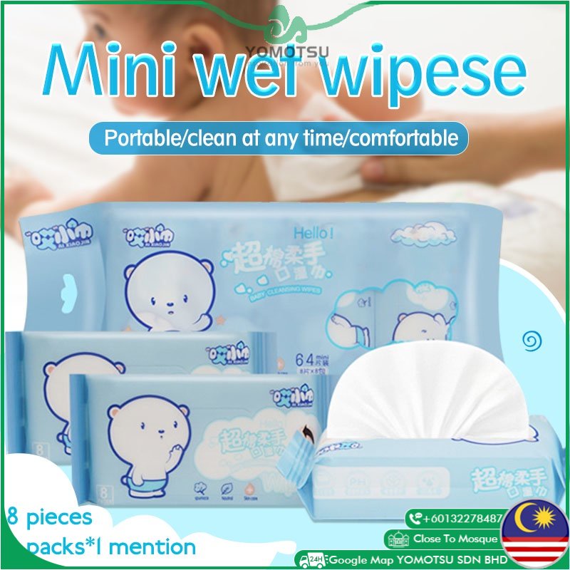 Hygiene Wet Wipes EcoFriendly Cartoon Cute Baby Wet Wipes Portable